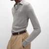 Polo aus feiner Seide und Baumwolle Polo aus feiner Seide und Baumwolle