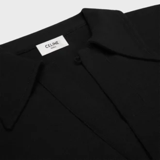 Polo-Minikleid aus gerippter Baumwolle
