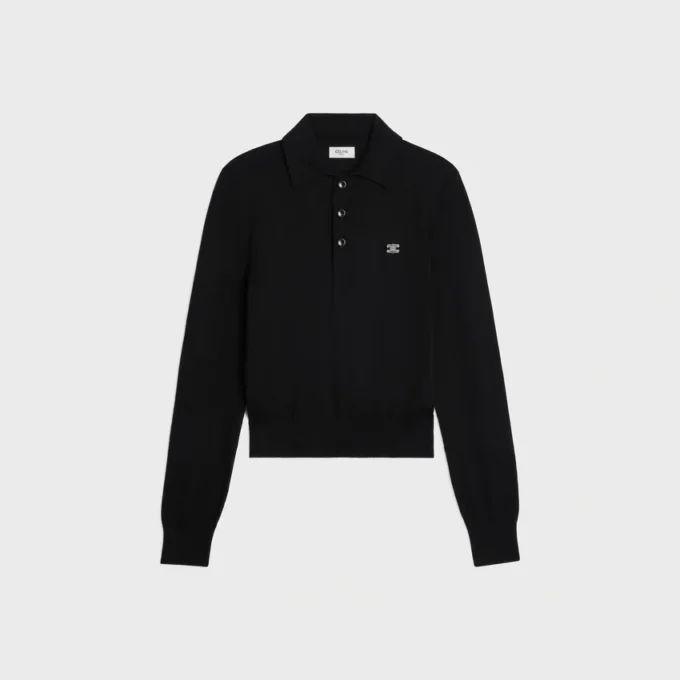 Polo-Pullover aus feiner Baumwolle Polo-Pullover aus feiner Baumwolle