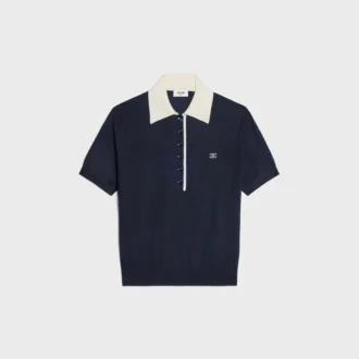 Polo-Pullover aus feiner Kaschmir-Seide