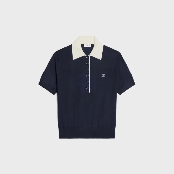 Polo-Pullover aus feiner Kaschmir-Seide Polo-Pullover aus feiner Kaschmir-Seide