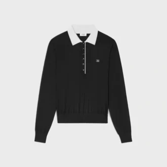 Polo-Pullover aus feiner Kaschmir-Seide