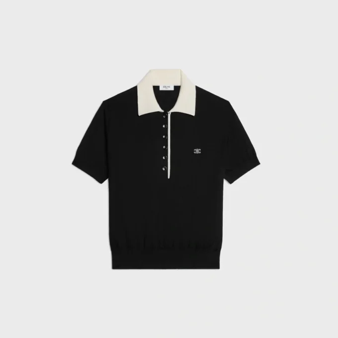 Polo-Pullover aus feiner Kaschmir-Seide