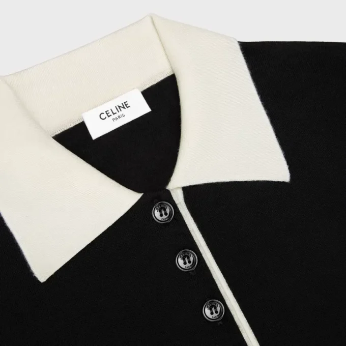 Polo-Pullover aus feiner Kaschmir-Seide