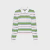 Polo-Pullover aus gestreifter Baumwolle Polo-Pullover aus gestreifter Baumwolle