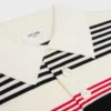 Polo-Pullover aus gestreifter Baumwolle Polo-Pullover aus gestreifter Baumwolle