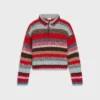 Polopullover aus Mouline-Alpaka und Wolle Polopullover aus Mouline-Alpaka und Wolle