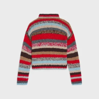 Polopullover aus Mouline-Alpaka und Wolle