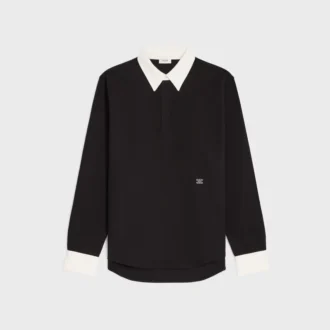 Poloshirt aus geripptem Baumwolljersey Poloshirt aus geripptem Baumwolljersey