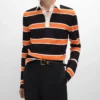 Poloshirt aus gestreiftem Baumwolljersey