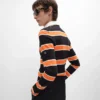 Poloshirt aus gestreiftem Baumwolljersey