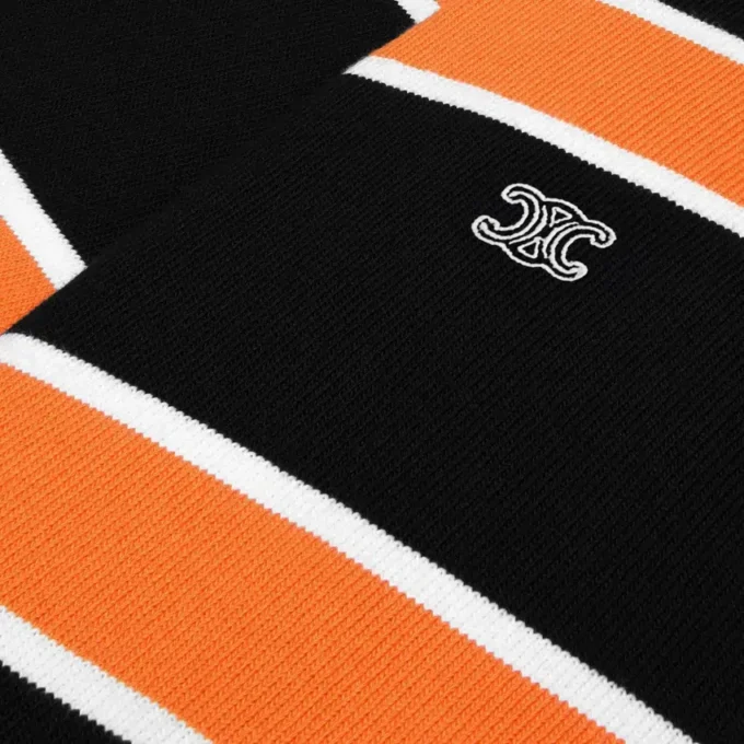 Poloshirt aus gestreiftem Baumwolljersey