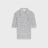 Poloshirt aus gestreiftem Seidenjersey Poloshirt aus gestreiftem Seidenjersey