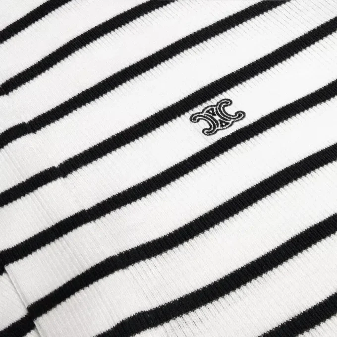 Poloshirt aus gestreiftem Seidenjersey Poloshirt aus gestreiftem Seidenjersey