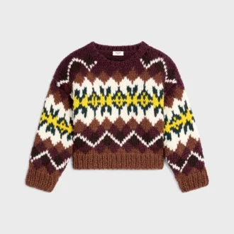 Pullover mit Rundhalsausschnitt aus Fair-Isle-Wolle