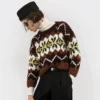 Pullover mit Rundhalsausschnitt aus Fair-Isle-Wolle Pullover mit Rundhalsausschnitt aus Fair-Isle-Wolle