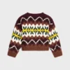 Pullover mit Rundhalsausschnitt aus Fair-Isle-Wolle Pullover mit Rundhalsausschnitt aus Fair-Isle-Wolle