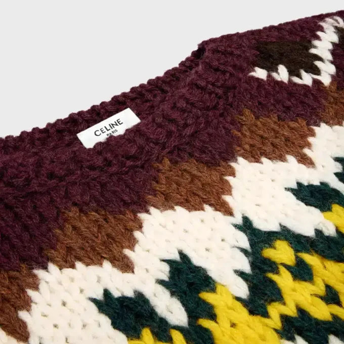 Pullover mit Rundhalsausschnitt aus Fair-Isle-Wolle Pullover mit Rundhalsausschnitt aus Fair-Isle-Wolle