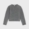 Pullover mit Rundhalsausschnitt aus gebürstetem Mohair Pullover mit Rundhalsausschnitt aus gebürstetem Mohair
