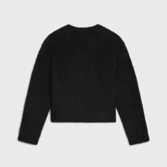 Pullover mit Rundhalsausschnitt aus gebürstetem Mohair