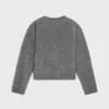 Pullover mit Rundhalsausschnitt aus gebürstetem Mohair Pullover mit Rundhalsausschnitt aus gebürstetem Mohair