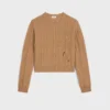 Pullover mit Rundhalsausschnitt aus Ketten-Kaschmir Pullover mit Rundhalsausschnitt aus Ketten-Kaschmir