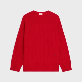 Pullover mit Rundhalsausschnitt aus Ketten-Kaschmir