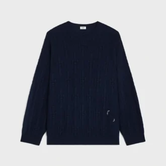 Pullover mit Rundhalsausschnitt aus Ketten-Kaschmir