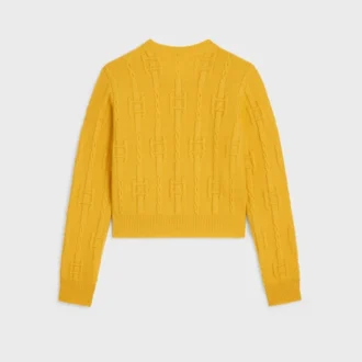 Pullover mit Rundhalsausschnitt aus Ketten-Kaschmir