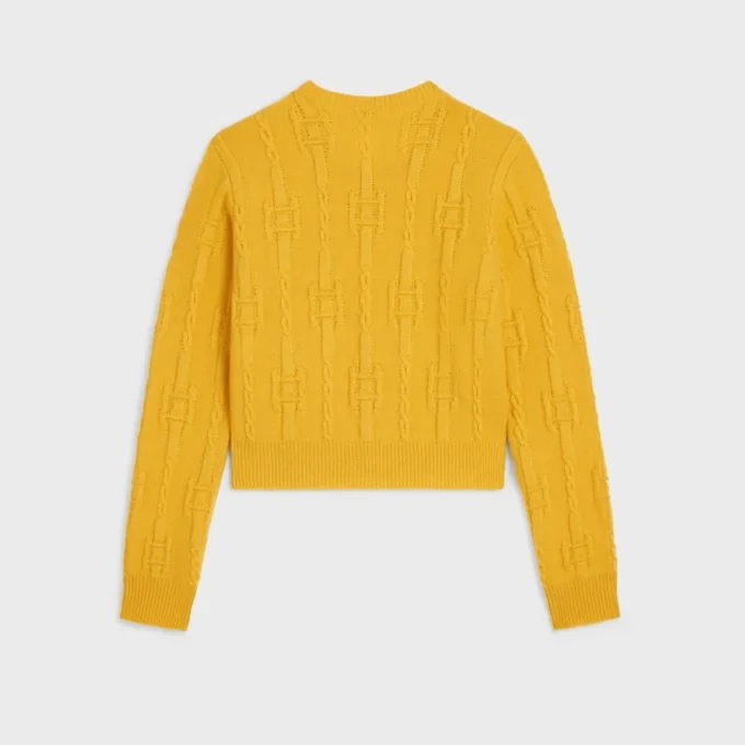 Pullover mit Rundhalsausschnitt aus Ketten-Kaschmir Pullover mit Rundhalsausschnitt aus Ketten-Kaschmir