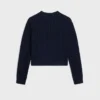 Pullover mit Rundhalsausschnitt aus Ketten-Kaschmir