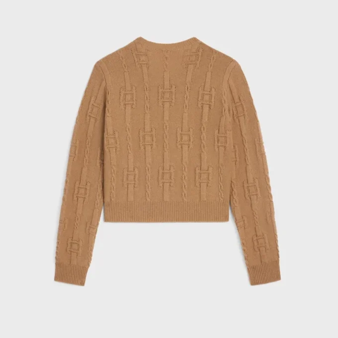 Pullover mit Rundhalsausschnitt aus Ketten-Kaschmir Pullover mit Rundhalsausschnitt aus Ketten-Kaschmir