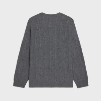 Pullover mit Rundhalsausschnitt aus Ketten-Kaschmir