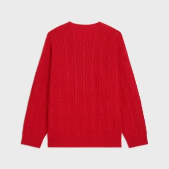 Pullover mit Rundhalsausschnitt aus Ketten-Kaschmir