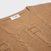 Pullover mit Rundhalsausschnitt aus Ketten-Kaschmir Pullover mit Rundhalsausschnitt aus Ketten-Kaschmir