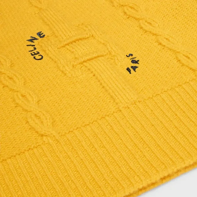 Pullover mit Rundhalsausschnitt aus Ketten-Kaschmir Pullover mit Rundhalsausschnitt aus Ketten-Kaschmir