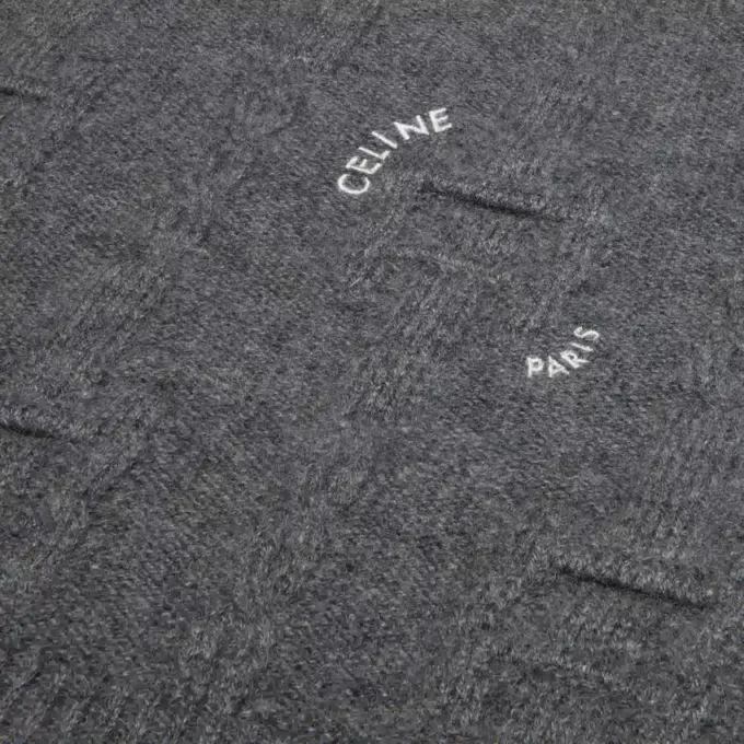 Pullover mit Rundhalsausschnitt aus Ketten-Kaschmir