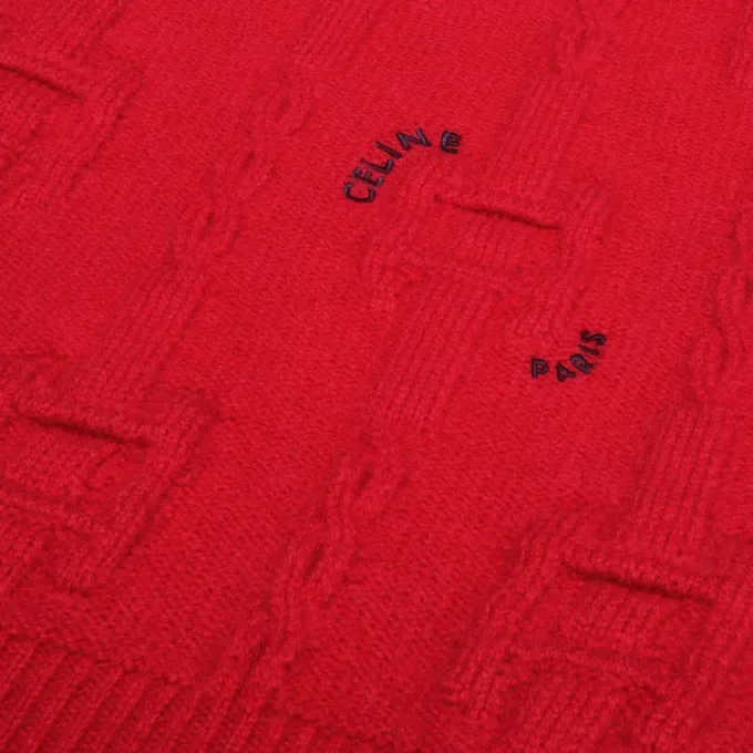 Pullover mit Rundhalsausschnitt aus Ketten-Kaschmir