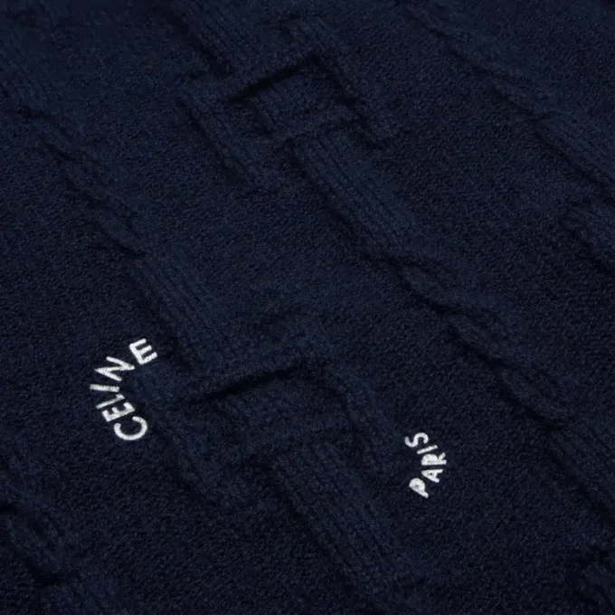 Pullover mit Rundhalsausschnitt aus Ketten-Kaschmir
