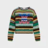 Pullover mit Rundhalsausschnitt aus Mouline-Alpaka und Wolle Pullover mit Rundhalsausschnitt aus Mouline-Alpaka und Wolle