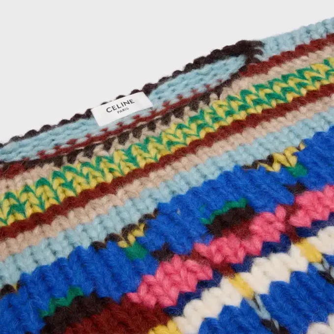 Pullover mit Rundhalsausschnitt aus Mouline-Alpaka und Wolle Pullover mit Rundhalsausschnitt aus Mouline-Alpaka und Wolle