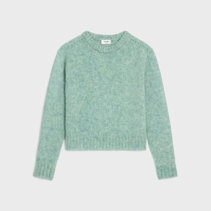 Pullover mit Rundhalsausschnitt aus Shetlandwolle Pullover mit Rundhalsausschnitt aus Shetlandwolle