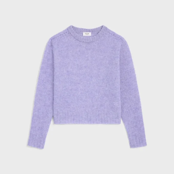 Pullover mit Rundhalsausschnitt aus Shetlandwolle Pullover mit Rundhalsausschnitt aus Shetlandwolle