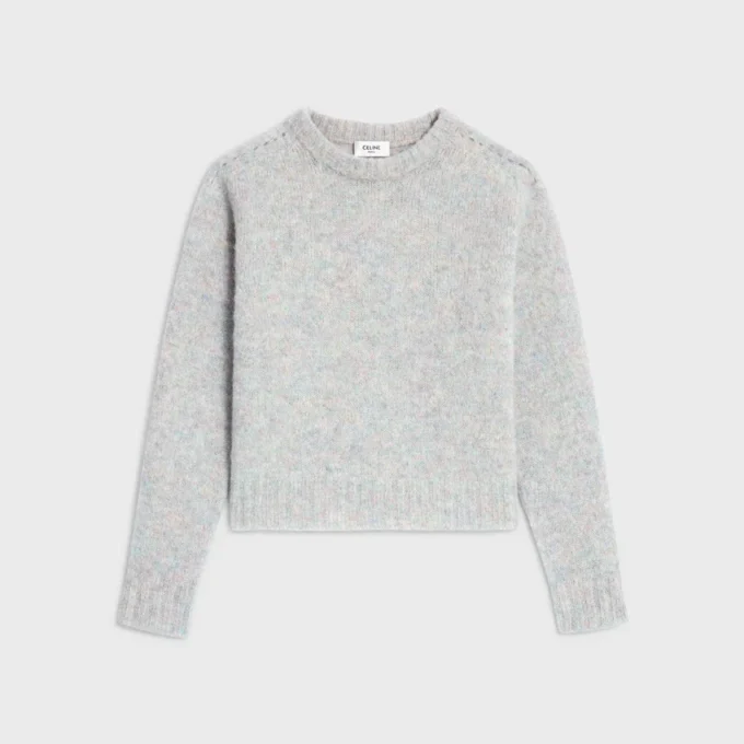 Pullover mit Rundhalsausschnitt aus Shetlandwolle Pullover mit Rundhalsausschnitt aus Shetlandwolle