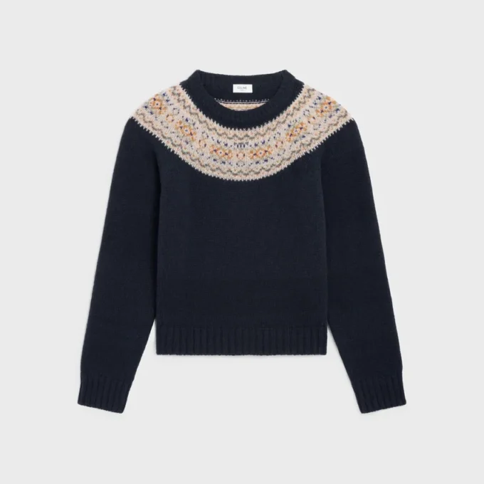 Pullover mit Rundhalsausschnitt aus Triomphe-Fair-Isle-Wolle