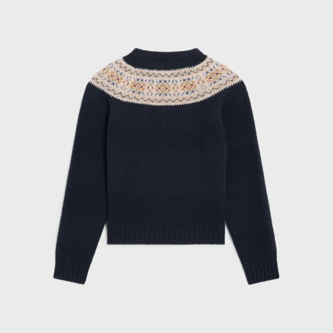 Pullover mit Rundhalsausschnitt aus Triomphe-Fair-Isle-Wolle