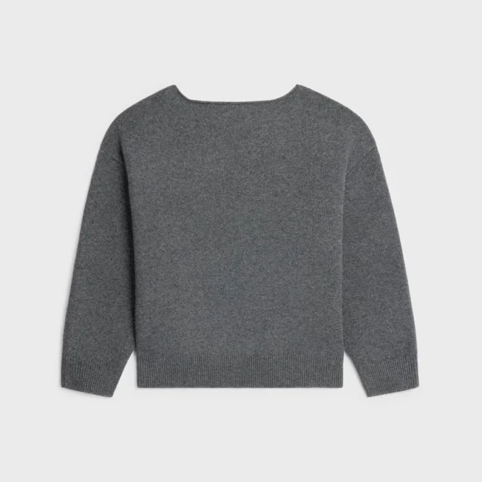 Pullover mit U-Boot-Ausschnitt aus Wolle und Kaschmir