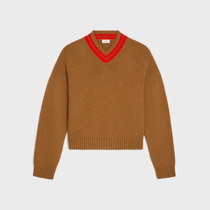 Pullover mit V-Ausschnitt aus Kaschmir Pullover mit V-Ausschnitt aus Kaschmir