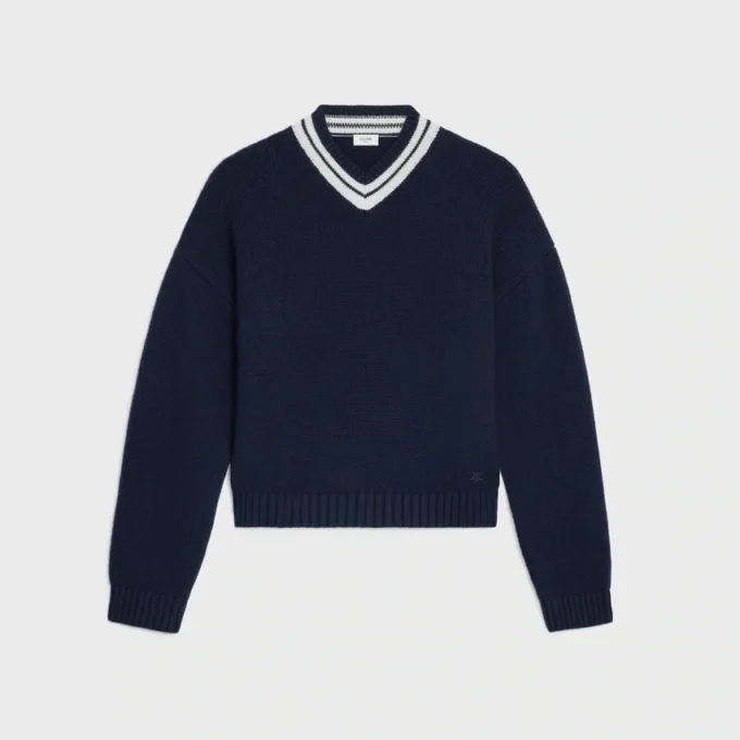 Pullover mit V-Ausschnitt aus Kaschmir Pullover mit V-Ausschnitt aus Kaschmir