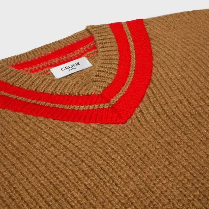 Pullover mit V-Ausschnitt aus Kaschmir